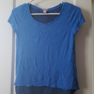 XS Blue High Low Shirt